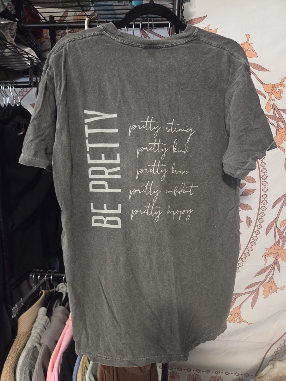 Comfort Colors Be Pretty Graphic Tee - Charcoal